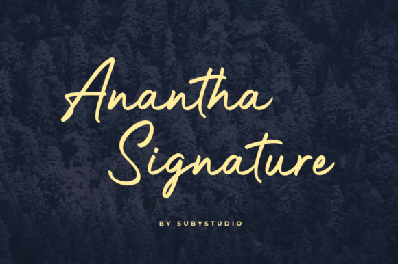 Anantha Signature: A Friendly Handwritten Font