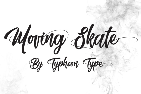 Moving Skate: Handwritten Elegance with Texture